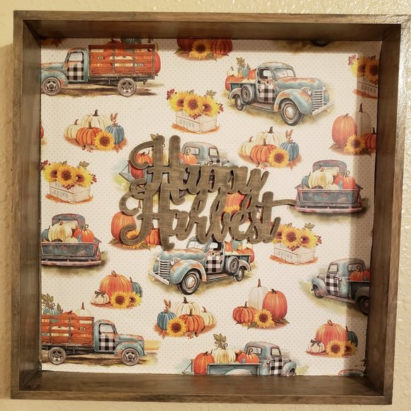 Hand Crafted Other - Happy Harvest Hand Crafted Wall Decor 11.5" x 11.5"